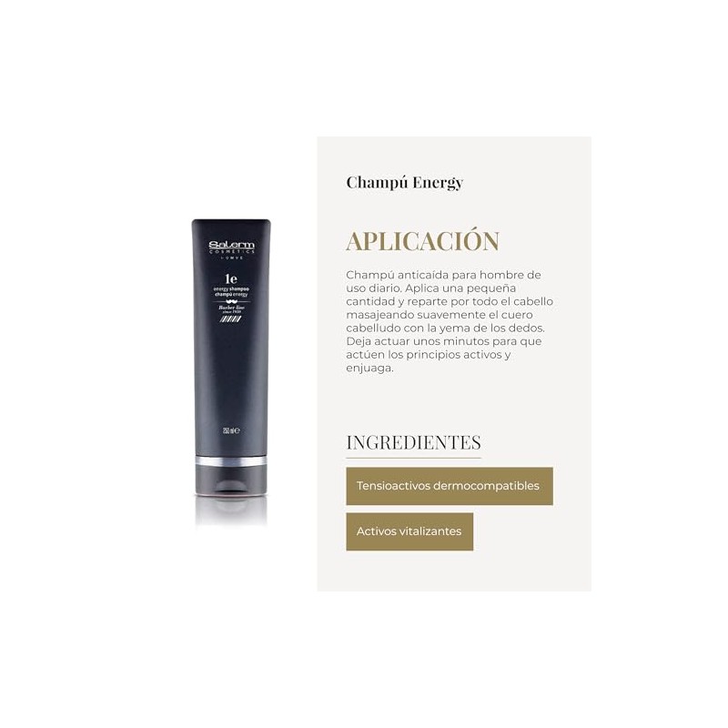 Salerm Homme Energy 1 Hair Loss Prevention Shampoo for Men,