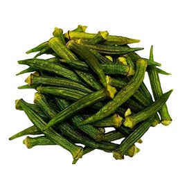 Dried Okra Chips | Sea Salted | Natural | Delicious Healthy Snack | No Color Added - No Sugar Added | Crispy Veggie Chips (2 Pound, Okra)