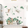 SMAOSTORE Forest Animals Elephant Monkey Vine Banana Leaf Sticker Stylish