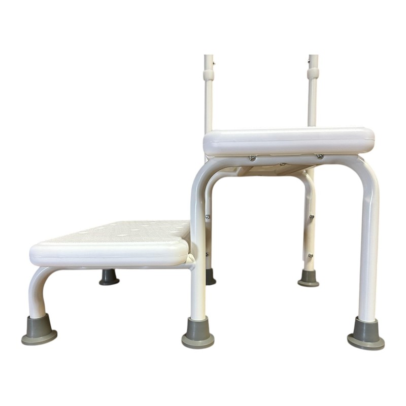 Double Step Stool with Handrail Heavy Duty 2 Steps Non