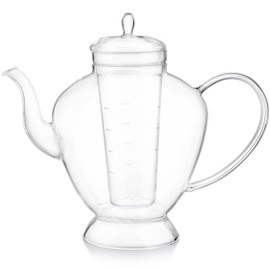 Teabloom Grand Bouquet Glass Teapot with Microdot Glass Infuser – Elegant 50oz Borosilicate Teapot for Whole Leaf & Blooming Teas – A Pure & Visual Tea Experience – Tea Purist's Choice