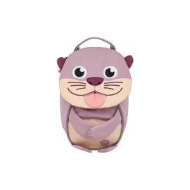 Affenzahn Little Friend Nursery Backpack for 1-3 Years Old Ergonomic Reflective Pull Tongue with Name Plate, Otter - Brown, Unit size, Backpack