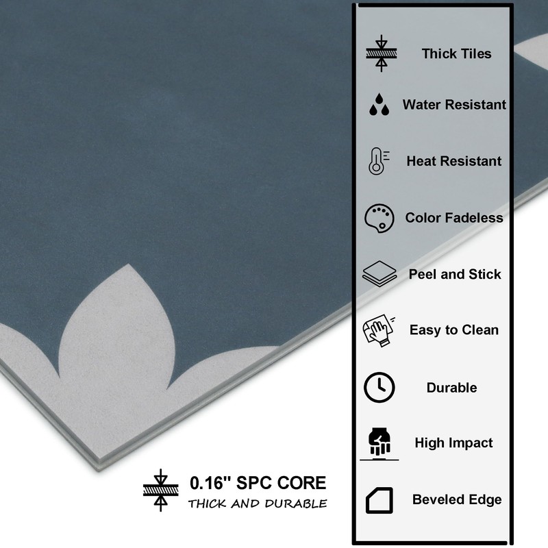 INNO STCIEKRS 16-Sheet Peel and Stick Floor and Wall Tile