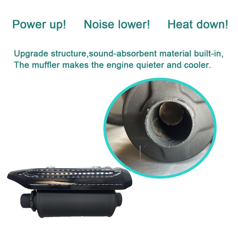 QYMOTO Upgrade CT200U Mini Bike Silencer Kit with Muffler Pipe