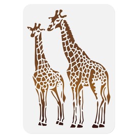 Giraffe Animal Stencil for Painting A4 Size Reusable Plastic Giraffe Stencil for Painting on Wall Wood Furniture Fabric Canvas, DIY Craft Stencil