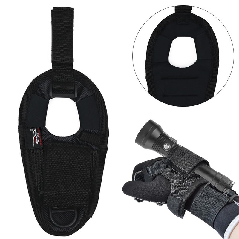 POFET 1 pcs Flashlight Glove Holder, Adjustable Hand Arm Mount