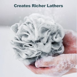 Fu Store Bath Sponges Shower Loofahs 50g Mesh Balls Sponge for Body Wash Bathroom Men Women - 4 Pack Scrubber Cleaning Loofah (50g Multi Color)