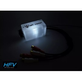 HiFi Vector Transparent  LED Subwoofer amplifier RCA level Remote Bass Knob control WHITE