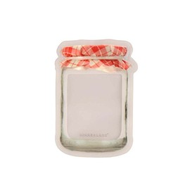 Kikkerland CU159-S Jam Zipper Bag, Small, Set of 4, Plastic, Clear