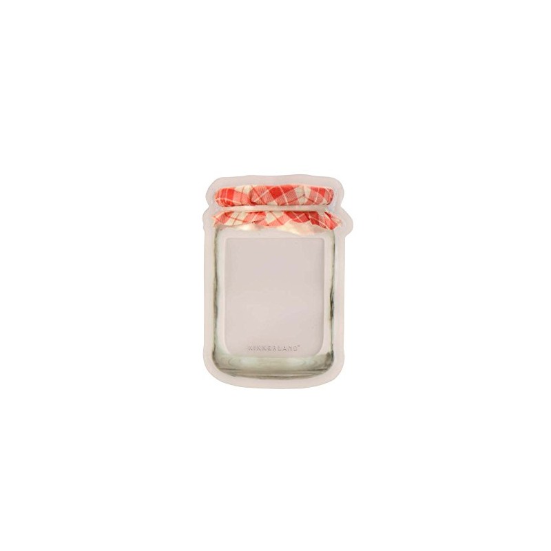Kikkerland CU159-S Jam Zipper Bag, Small, Set of 4, Plastic,