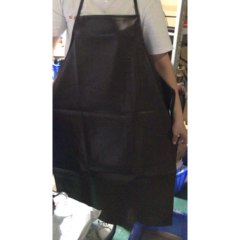 Durable Leather Aprons Waterproof Oilproof Aprons with Polyester Base Cloth