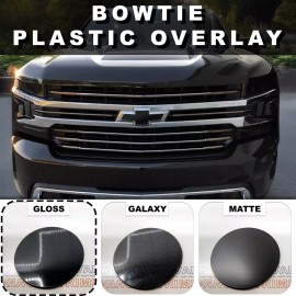 Advanced Trims Gloss Black BowTie Grill Emblem Overlay 2019-2022 Chevy Silverado 1500 NOT VINYL