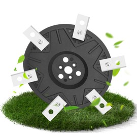 Robotic Lawnmower Blade Plates with 6 Blades, Glass Fibre Reinforced Rotating Discs, Compatible with Worx Landroid, M500 M700 WR167E WR141E Vision M600