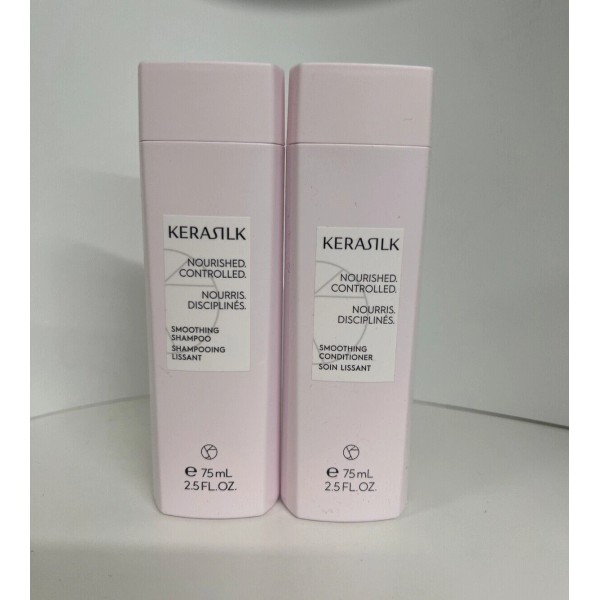 Kerasilk Nourished Controlled Smoothing Shampoo + Conditioner 2.5 oz