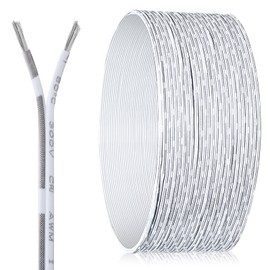 Konohan 91 ft Universal Garage Door Wire 24AWG 2 Pin Extension Cable Wire Cord Line 2 Conductor Bell Wire for Control Station Sensor for Garage Door Sensors