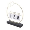 Perpetual Flip Calendar with LED Light Durable Construction Metal Art