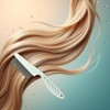 White Long Handle Metal Hair Nit Comb Remove Head Nits