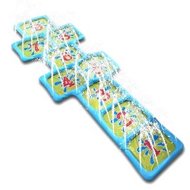 Outdoor Inflatable Sprinkler Pad Summer Water Play Mat Baby Pool Slide for Backyard Lawn Games