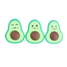 Adam Victor Creative Avocado Eraser- 3 Pencil Erasers- Lovely 3D Detachable Avocados Eraser, Party Decorations& Favors