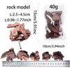Miniature Bark Rock Model, Brown Tree Bark Texture, 5 Sizes,