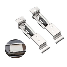 2 Pcs Trailer Number Plate Clips Stainless Steel Spring Holder Number Plate Brackets Loaded Holder for Motorcycles Car Caravan