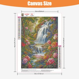 TOSTOG Diamond Painting Kits for Adults,Waterfall DIY Diamond Art Kit Full Drill Diamond Crystal Rhinestone Arts and Crafts Picture for Home Wall Decor 30x40cm