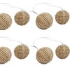 realideas Decorative Lantern Globe Rattan Wicker Ball String Lights -