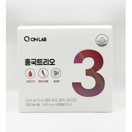 QOnLab Red Yeast Trio (60 tablets) / 큐온랩 홍국트리오 (60정)
