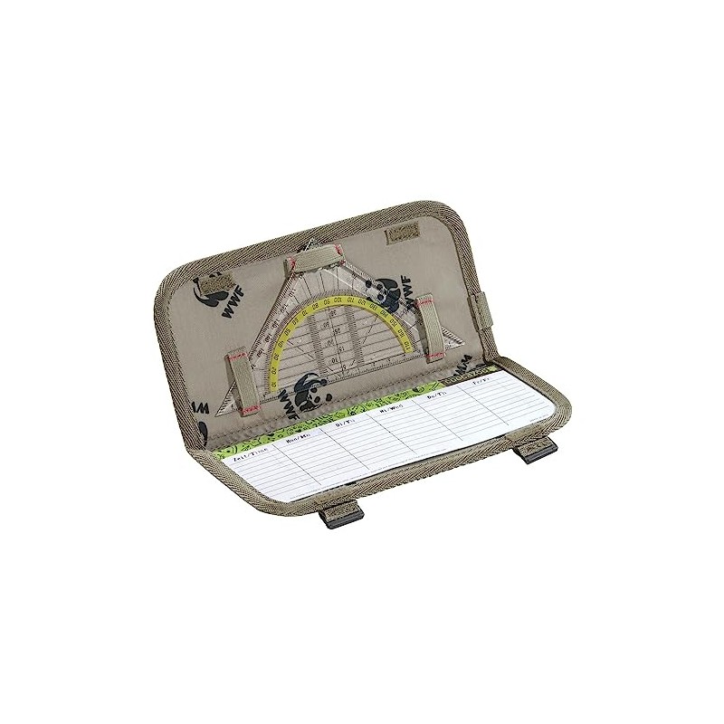coocazoo PencilDenzel "WWF Anemone-Trail" Pink Pencil Case, Geo Triangle Compartment,