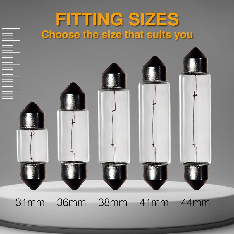 Rafeal Auto 24V 10W 10 Pack Sv8.5-8 T3.25 Halogen Festoon