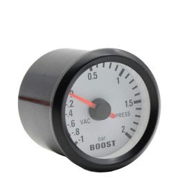 Mintice™ Car Motor Vehicle Black Face 2" 52mm Pointer Boost Gauge -1~2 Bar Meter LED Light