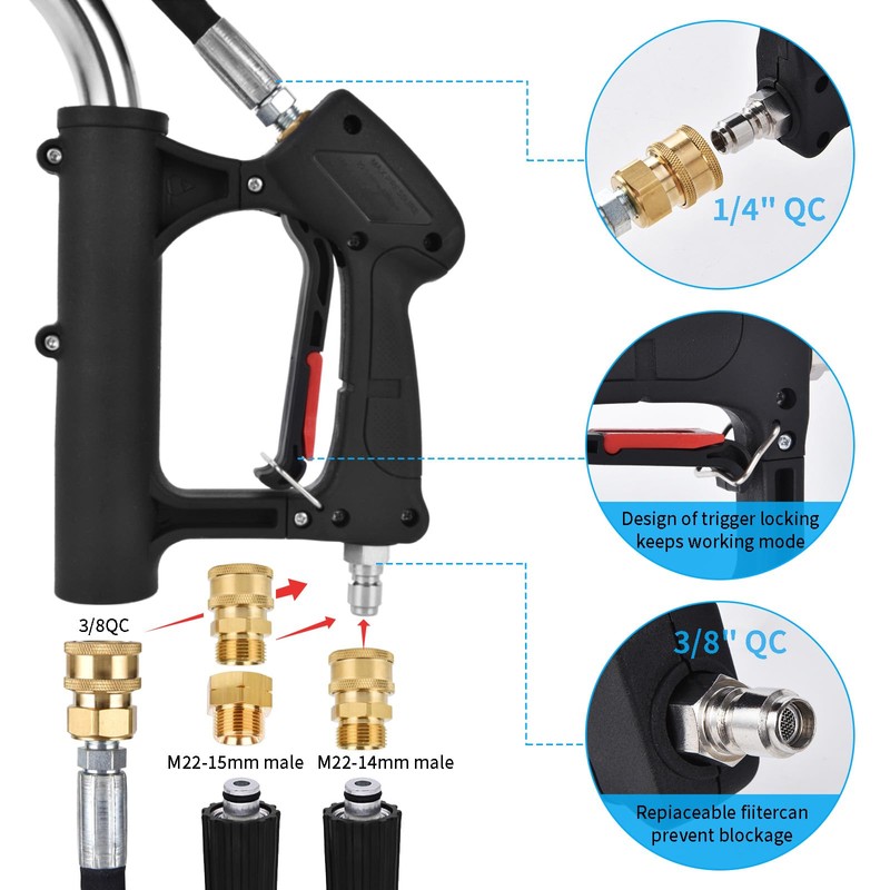 ExtraFein 24 FT Telescoping Pressure Washer Wand Extension, Aluminum Power