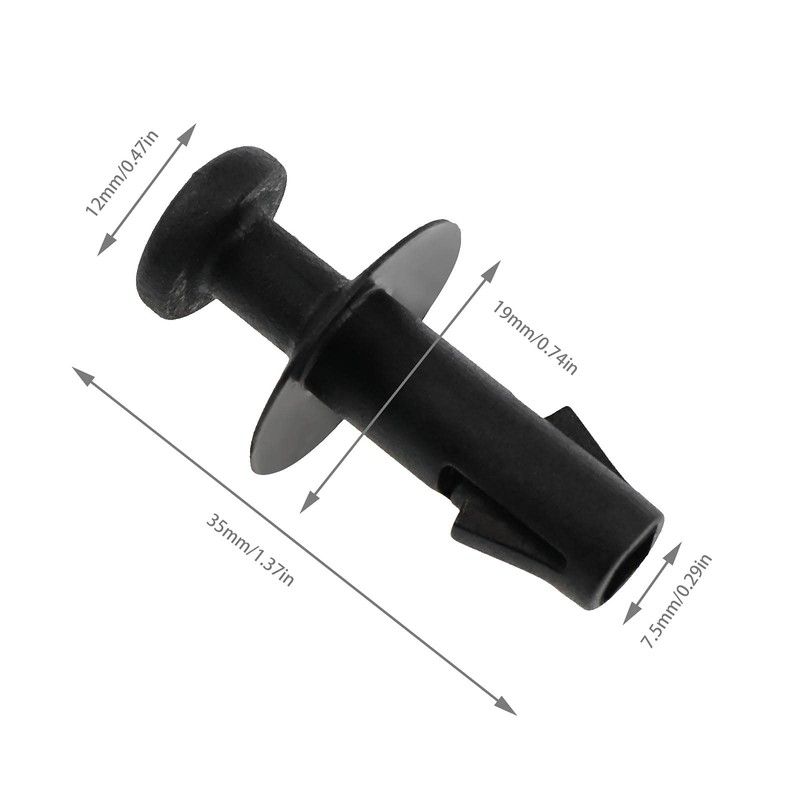 eMagTech 2pcs Black Plastic Trim Panel Shelf Fastener Car Rear