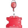PCL Media ltd Red Retractable Badge Reel with Carabiner Clip