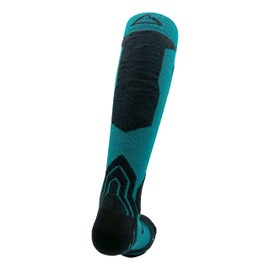 DOGMA Snow Leopard - Snowboard Socks Made of Merino Wool, Ski Socks with Light Compression, Performance Merino Socks for Winter Sports, Shield Teal.