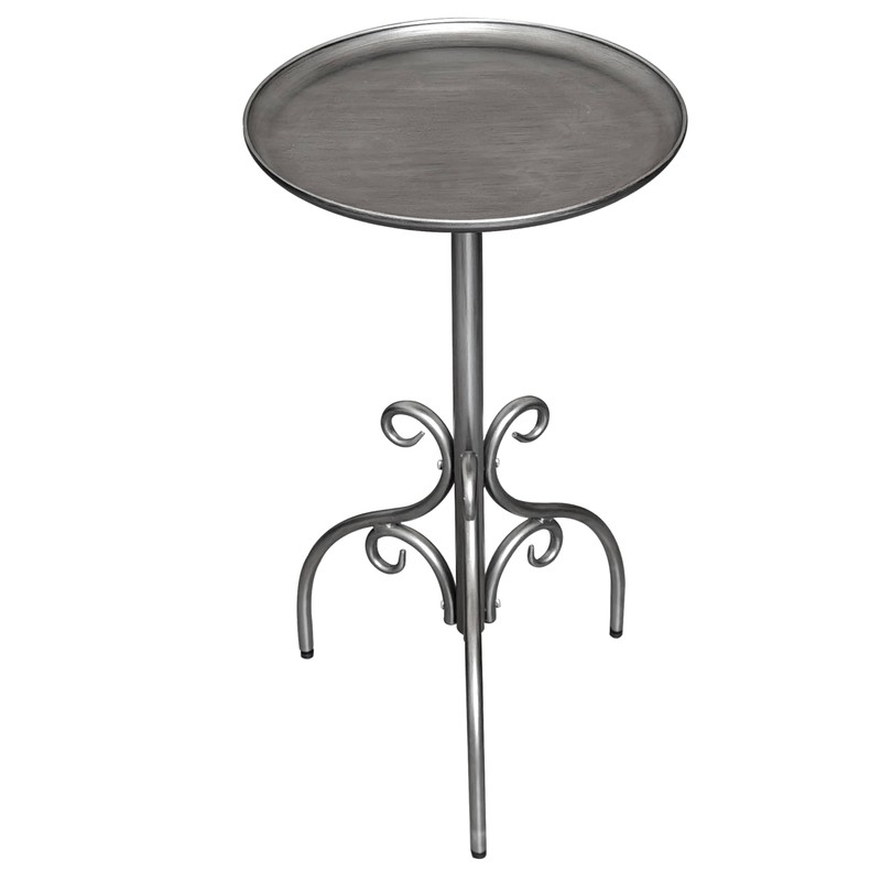 Round Side Table, Small Metal Drink Table for Small Spaces,