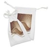 Ambesonne Chocolate Fabric Pouch Set of 2, Brown Toned Classical