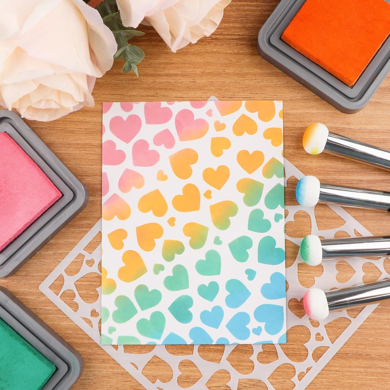 Briartw 20 Pcs/Pack Sponge Applicators, Mini Paper Pouncers for Card