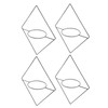 4Pcs Hanging Flower Basket Holder Metal Iron Hanging Plant Flower