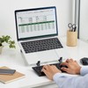 Elecom PCA-LTSCABK Laptop Stand, Foldable, Stepless Adjustment, Lightweight, Compact, Compatible