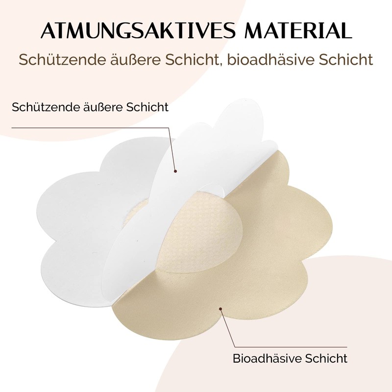 Tripetals 20 Paare Unsichtbare Nippelabdeckung wasserdichte Einweg Brust Aufkleber Nippel