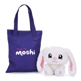 Posh Paws 37348 Moshi Sleepies Nodkins The Bedtime Bunny 8" Soft Toy (21cm), White