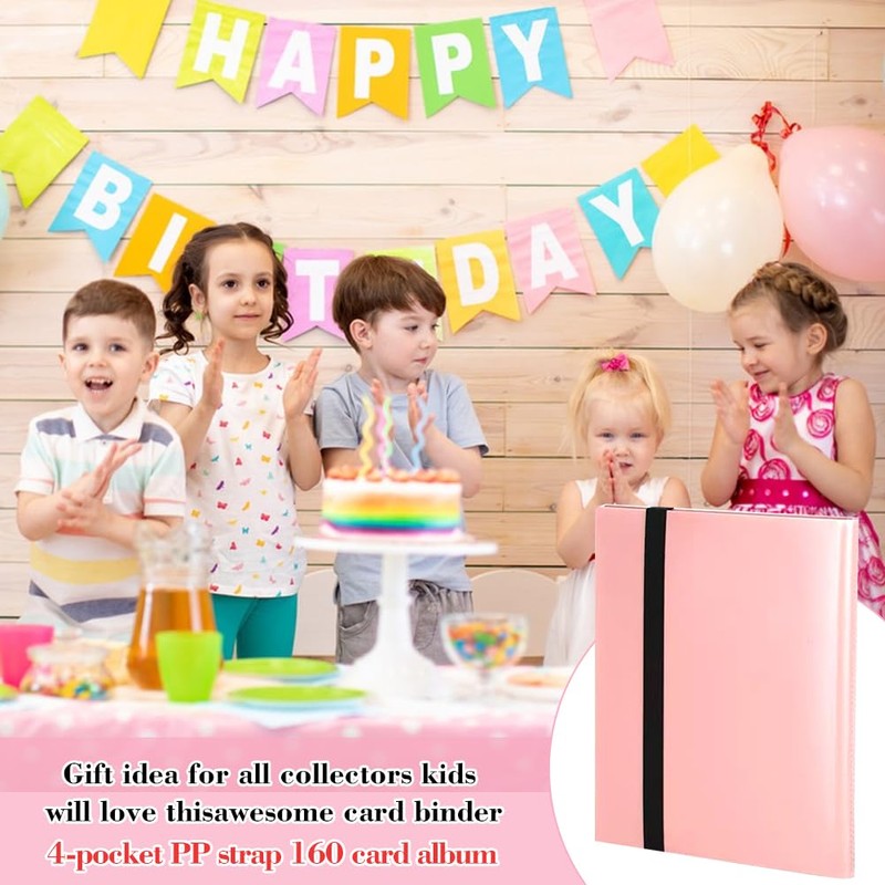 Trading Card Binder & Card Collection Folder 4-Pocket Card Album
