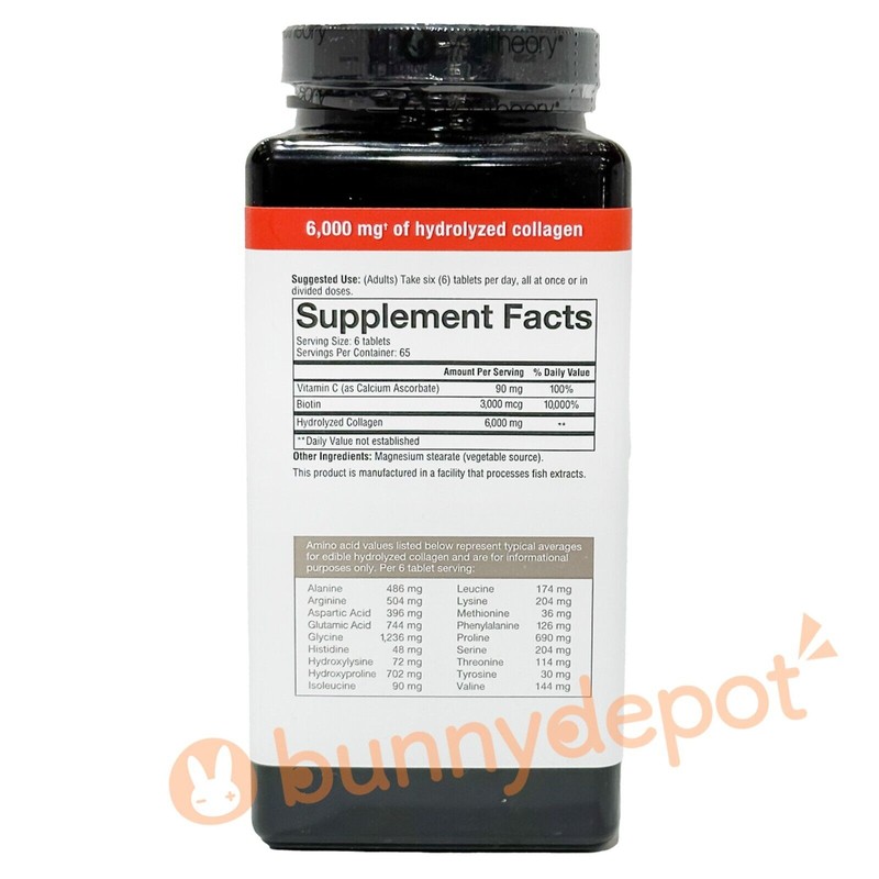 Youtheory Collagen Biotin 390 tablets Type 1,2,3 18 Amino Acids