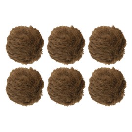 PATIKIL 35yds Faux Fur Yarn, 6 Skeins 0.8" OD 50g Soft Fuzzy Yarn Crochet Fluffy Chunky Polyester Plush Fur for Crocheting and Hand Knitting Shawls Hat Blanket Rug, Caramel