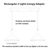 Two Pendant Light Linear Canopy Accessory Light Kit, 14 inch