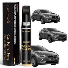 Machine Gray Metallic(46G) Touch Up Paint Compatible with Mazda, Exact Match Car Paint Pen Automotive Scratch Repair Remover Kit Quick & Easy Solution for Vehicle Chips and Nicks