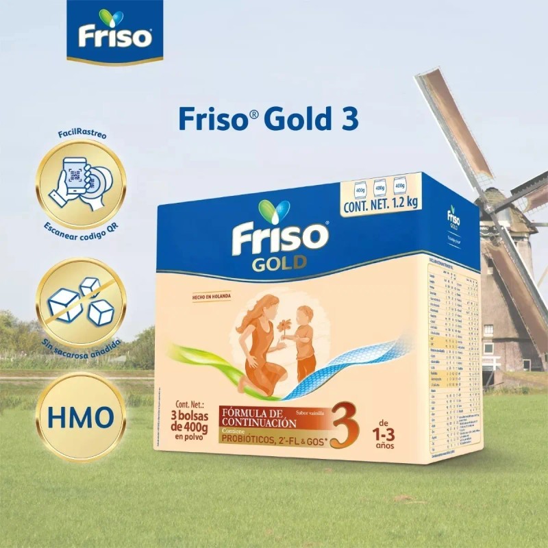 Friso Gold 3 Caja Con 3 Bolsas De 400gr