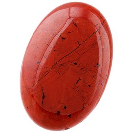 SUNYIK Red Jasper Oval Palm Stone, Polished Worry Energy Pocket Stones for Healing Reiki Massage 2"-2.5"