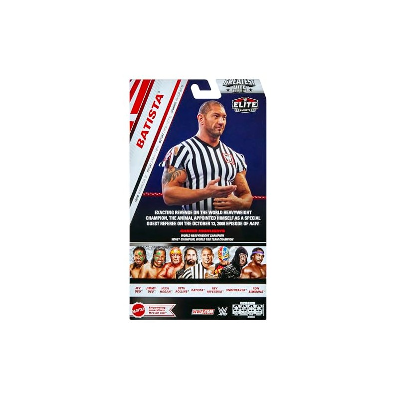 WWE Batista (Referee) Elite Greatest Hits 7 Toy Wrestling Action